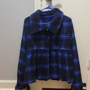 Plaid Derwin pea coat.